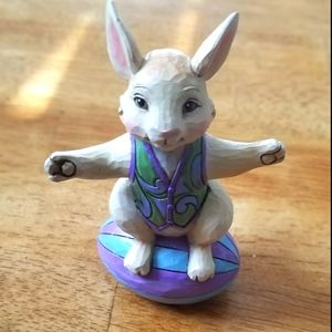 Jim Shore Bunny on Egg Figurine